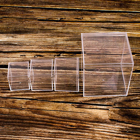 正方形透明盒子塑料结婚喜糖包装小盒子装东西ps带盖食品罐子批发