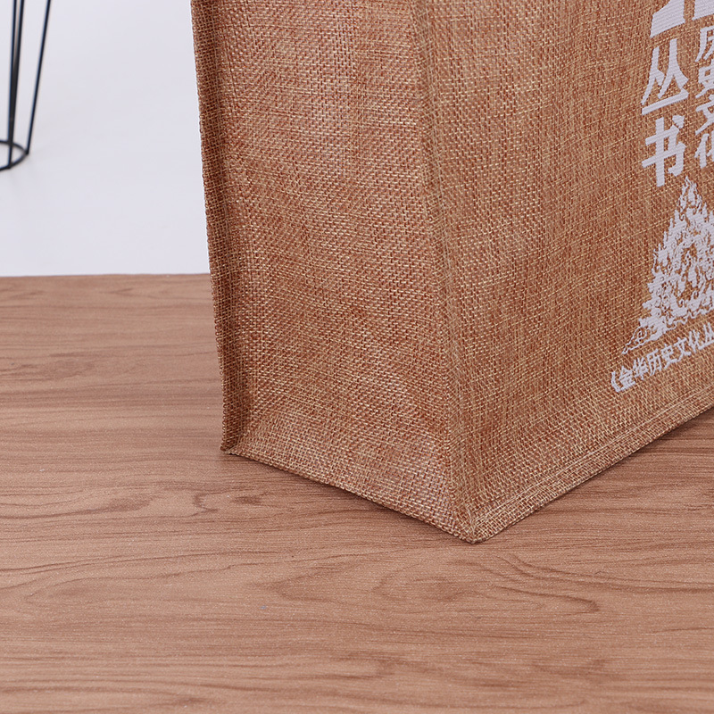 Clear Printing Linen Non-Woven Bag Fashion Handbag Advertising Creative Film Covering Shopping Bags Logo Can Be Printed