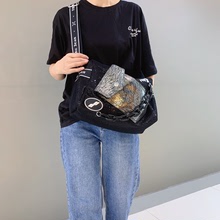 2021新款韩版洋气亮片时尚休闲包女包链条包单肩包斜挎包托特包