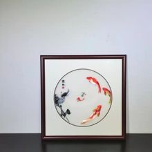 苏绣成品挂画透沙客厅餐厅国风新中式苏绣祐家立体刺绣装饰画