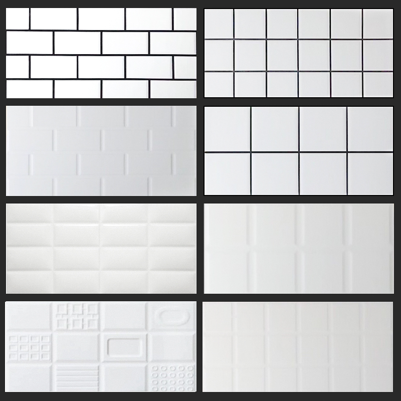 北欧面包砖小白砖 格子砖厨房卫生间现代简约洗手间墙砖300x600