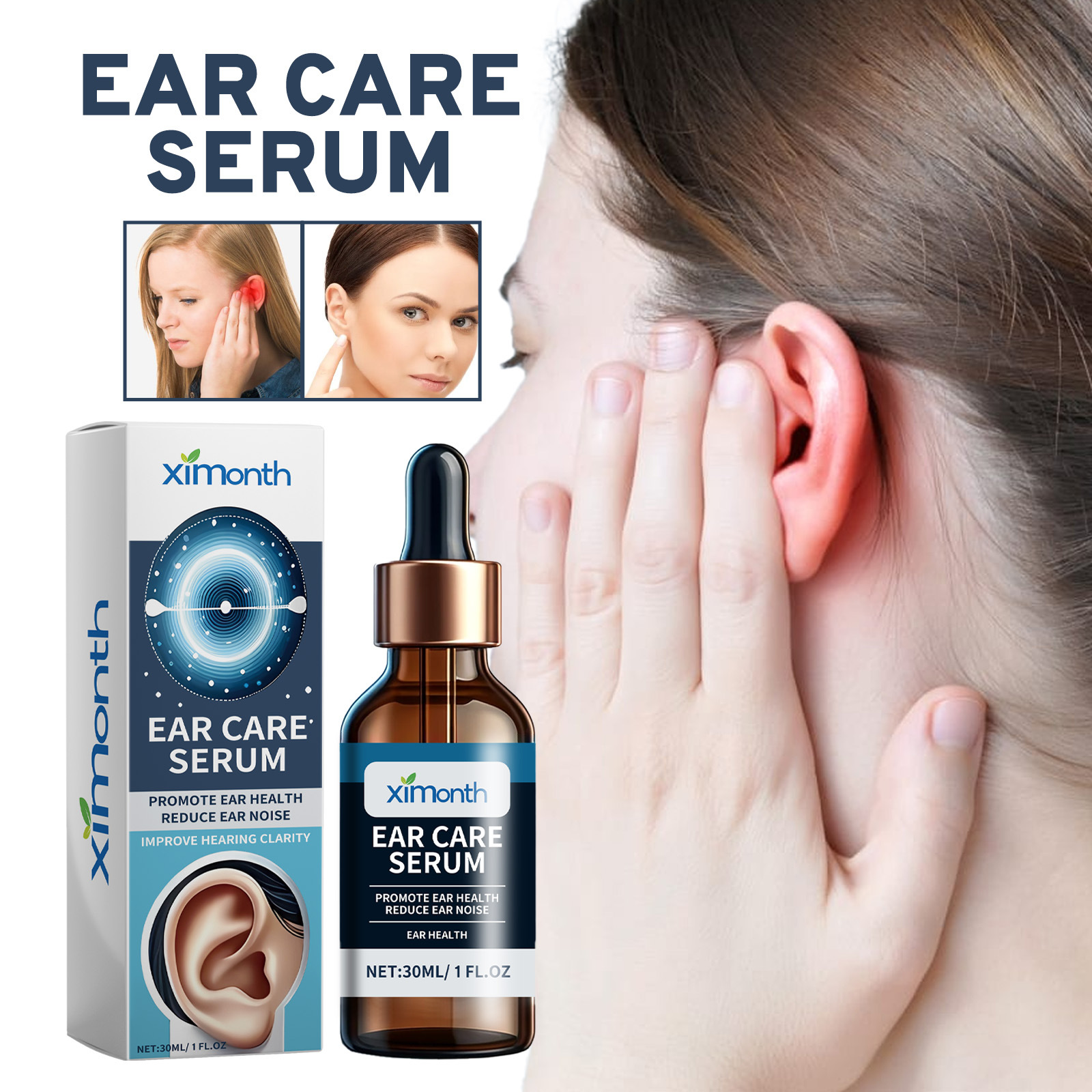 跨境滴耳液 缓解头晕耳鸣耳背耳痛耳部听力不适清洁耳垢滴耳液