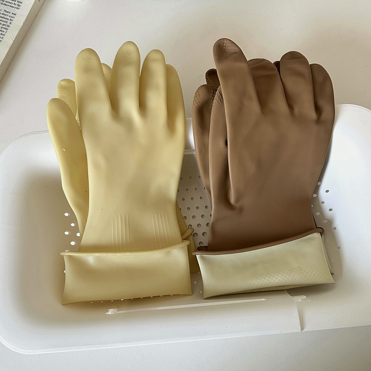 ins出口韩国日本厨房洗碗胶皮橡胶手套耐用牛筋乳胶加厚防水手套