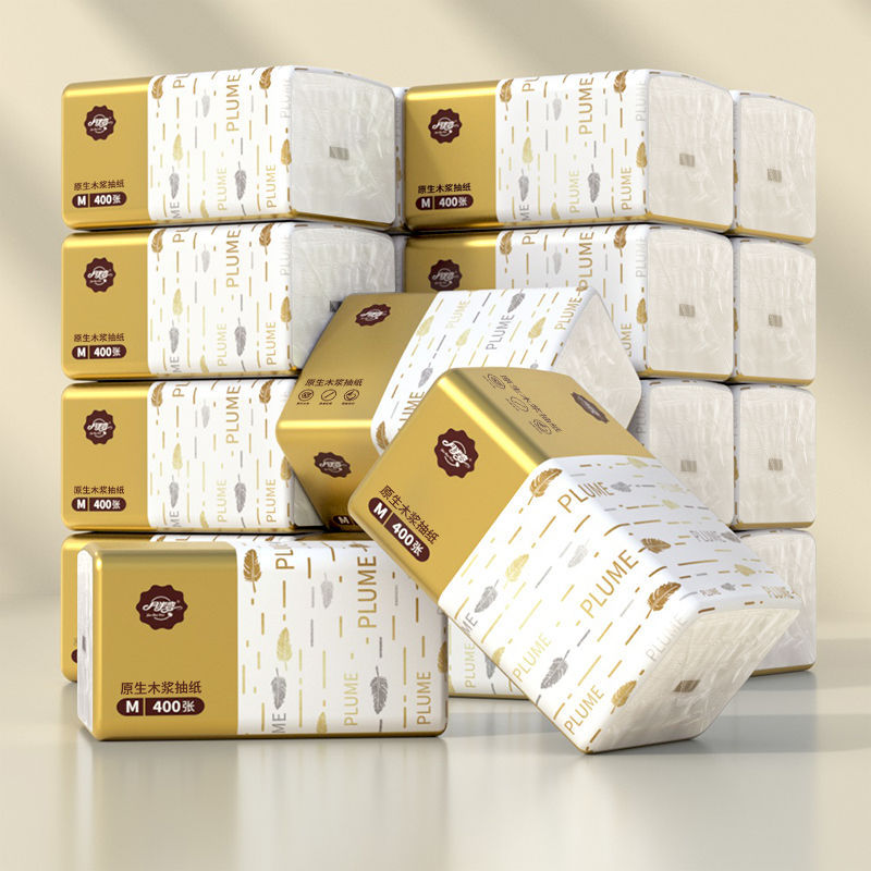 抽纸家用批发面巾纸400张/大包加厚纸巾整箱卫生纸餐巾纸厂家直销
