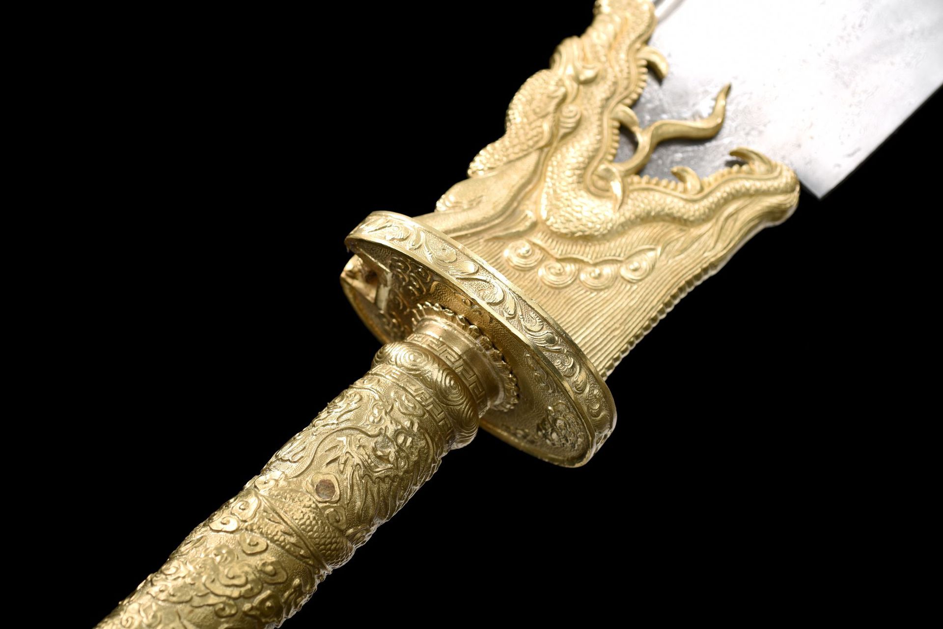 龙泉市刀剑花纹钢青龙偃月刀十八般兵器关公长刀工艺品摆件未开刃