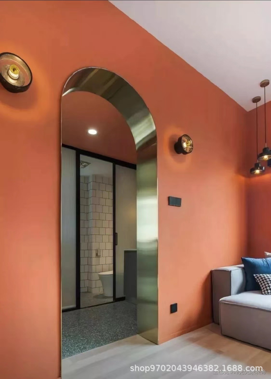 不锈钢极窄门套门框包边垭口窗套弧形圆弧拱阳台入户门电梯包安装