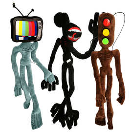 跨境新款潮玩警笛头毛绒玩具路灯人汽笛公仔创意怪兽动漫周边玩偶