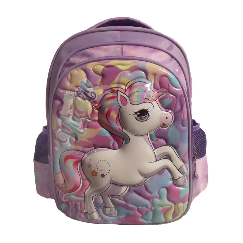 批发小学生儿童双肩书包独角兽公主女孩背包2-6年级新款可爱书包