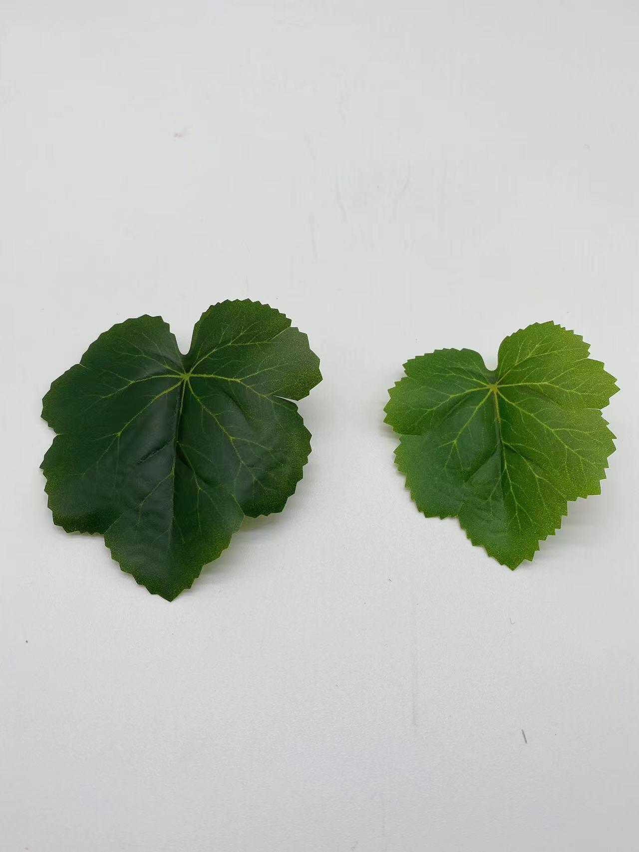 仿真海棠叶绿植假花叶子各种尺寸种类婚庆室内装饰墙配件厂家直批