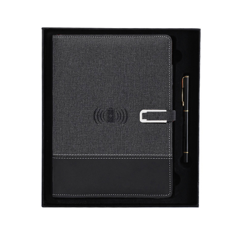 Rechargeable Notebook Mobile Power Notepad with U Disk Wireless Charging Loose Spiral Notebook Company Gift Set Notebook