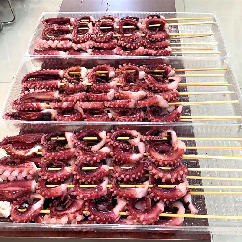 章鱼凤舞串50串冷冻大八爪足铁板烧烤商用食材章鱼须非鱿鱼串包邮