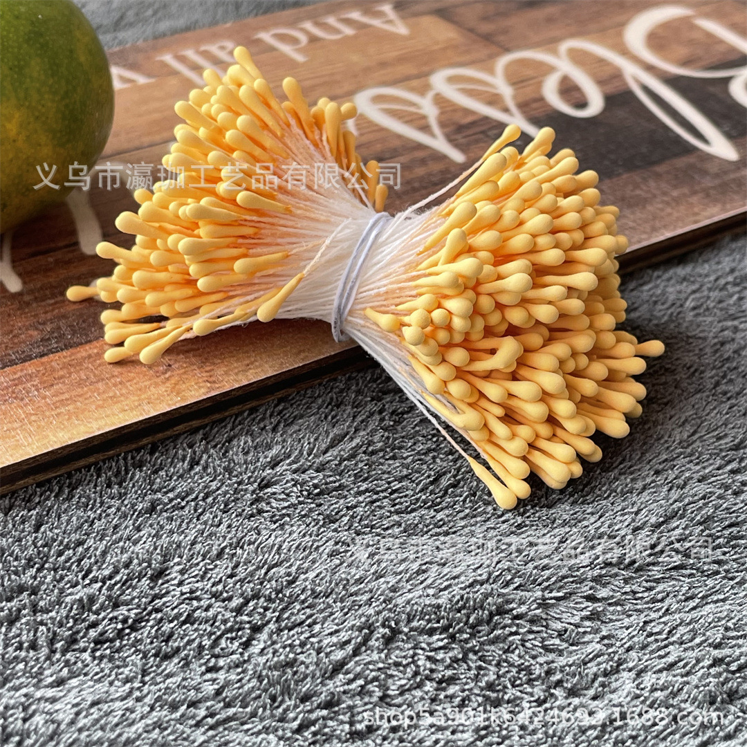 饰品配件DIY缠花芯扭扭棒花芯材料仿真石膏发簪花心花蕊花芯批发