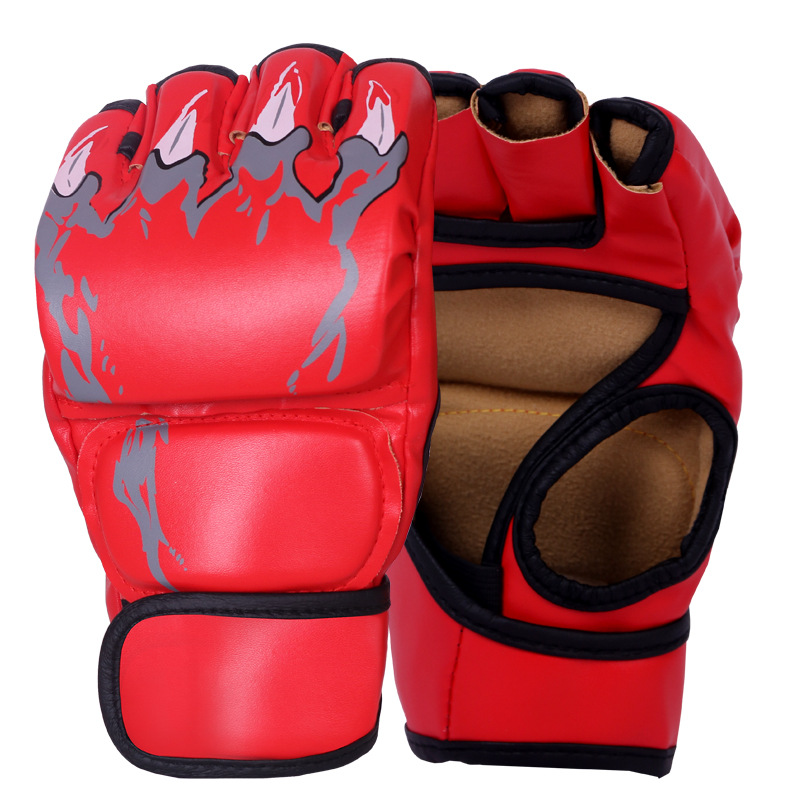 Sanda Boxing Combat Fighting Training Gloves Actual Combat MMA Gloves plus-Sized Thickening and Wear-Resistant Fitness Gloves