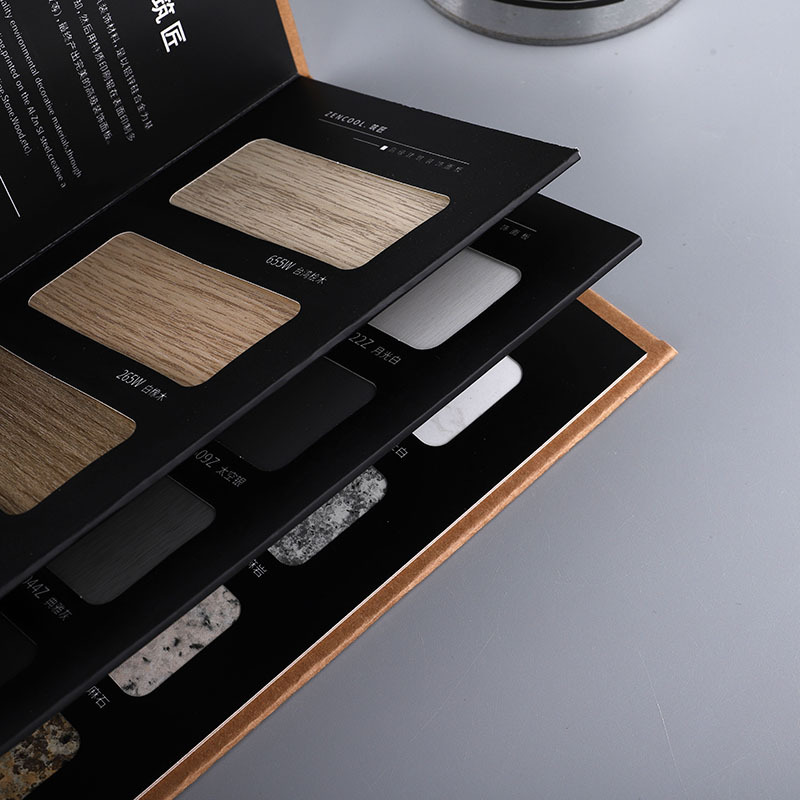 厂家直供仿石漆色卡本生态木质地板样板册样板印刷可定制logo