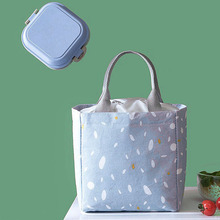 束口保温包饭盒袋手提拎午餐包学生上班族带饭便当袋保鲜野餐包