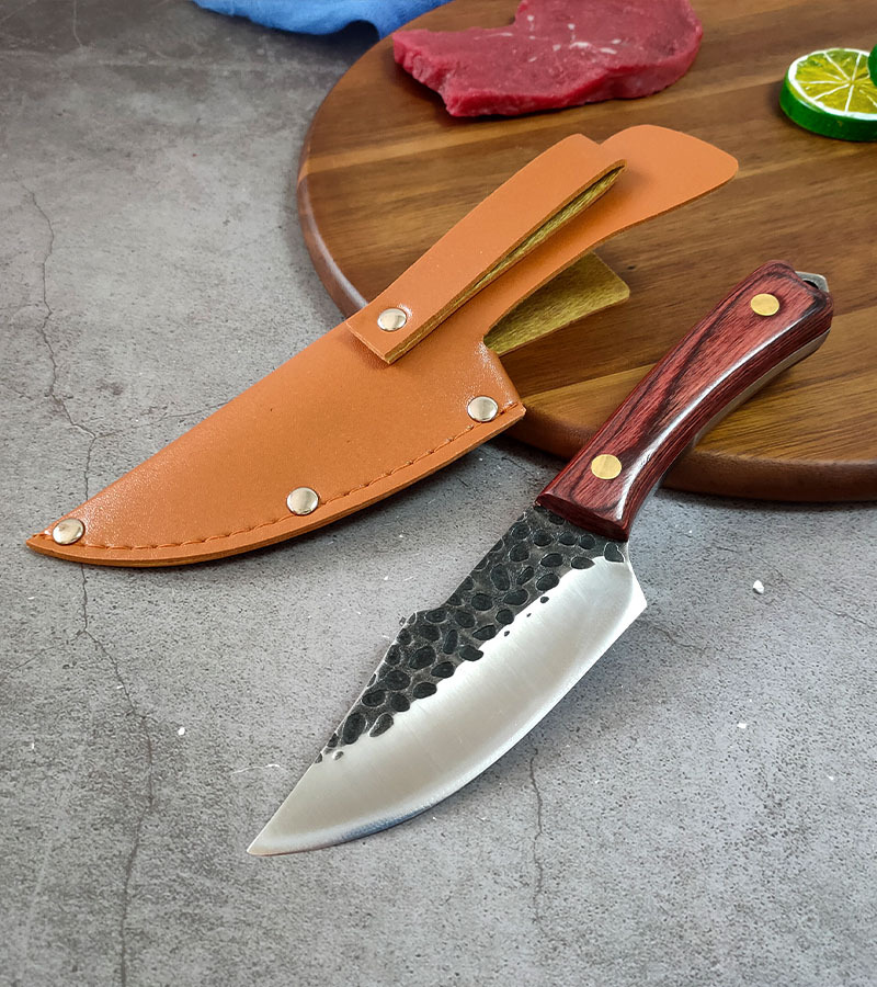 家用小菜刀不锈钢手把肉刀吃肉刀分割肉剔骨屠宰刀便携户外小尖刀