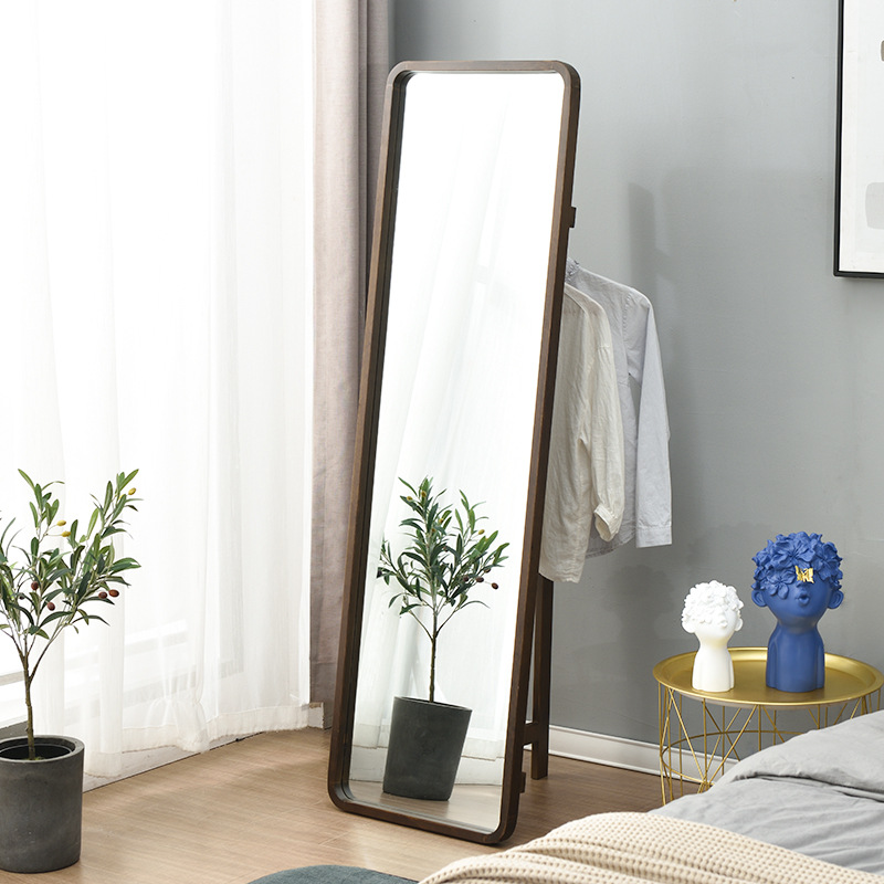 批发镜子全身穿衣镜衣帽架壁挂ins风少女卧室房间门后贴墙落地镜