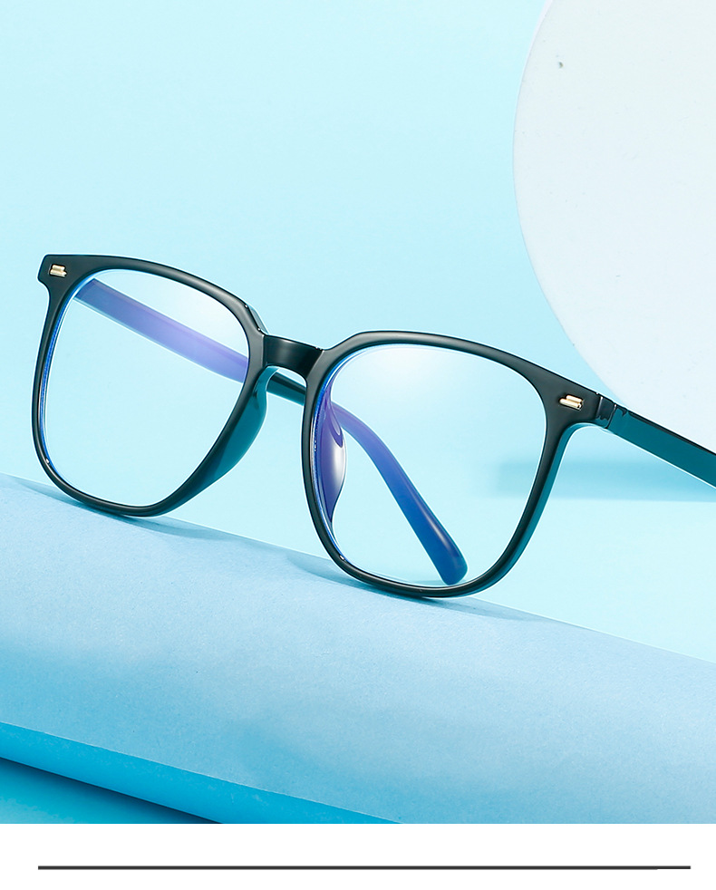 tr90新款流行近视眼镜框架男女同款全框大框圆框眼镜框防蓝光平镜