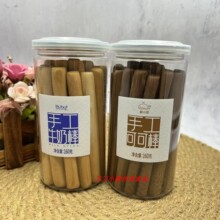 曼兹鲸语牛奶棒棒可可棒棒手指饼磨牙棒儿童零食点心饼干160g*2罐