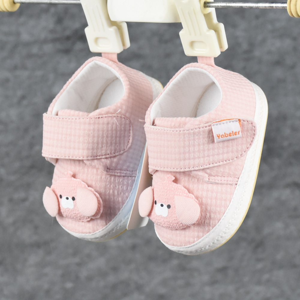 2023春秋新款jyw宝宝学步前学步鞋胶底卡通绣花婴儿鞋子盒装12~14