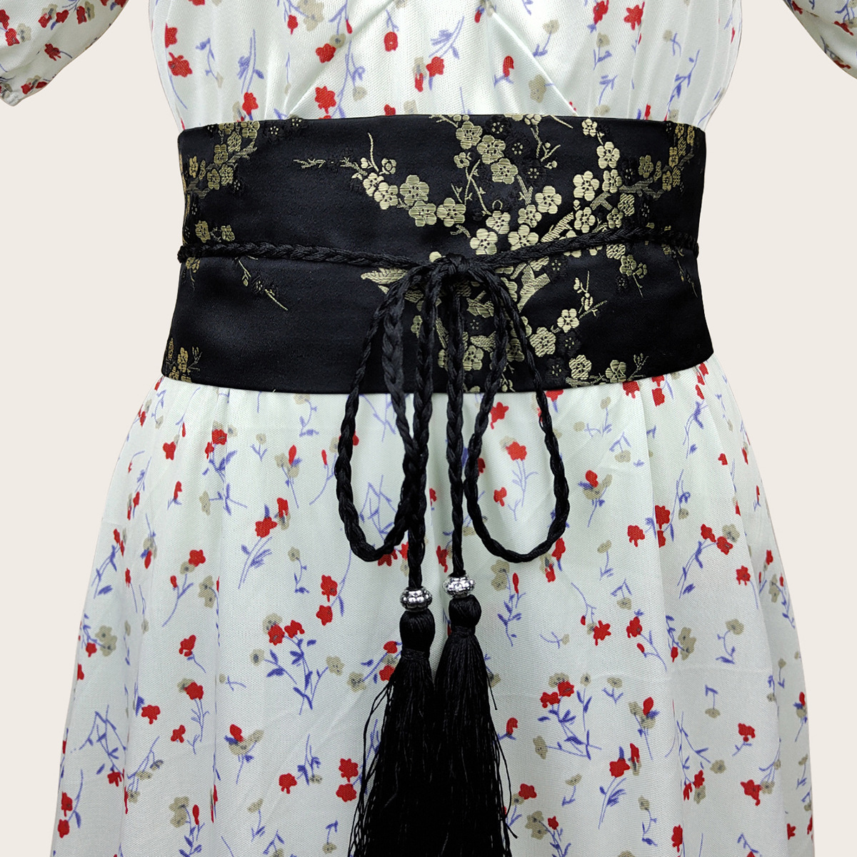 新款日系和风流苏腰封刺绣汉服搭配宽腰带云南民族风腰带跨境批发