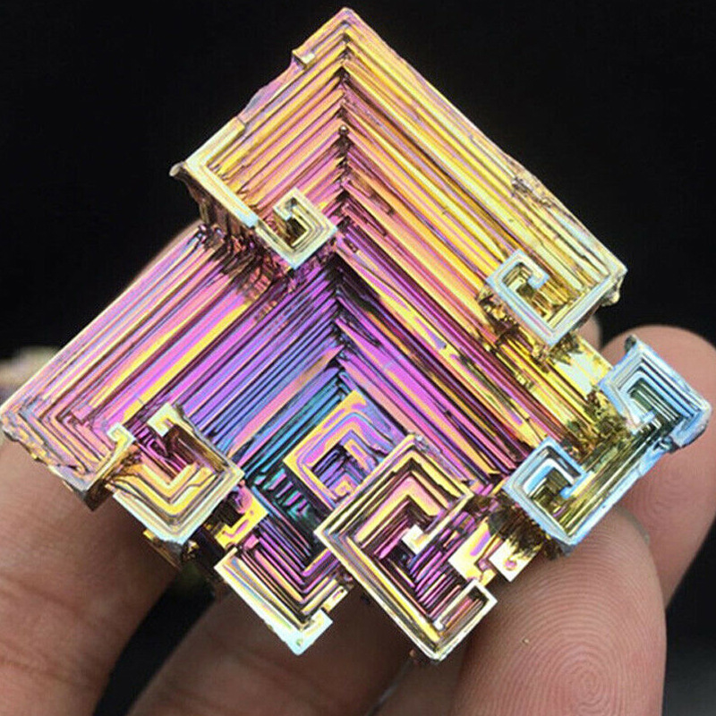 金属铋矿铋晶体 彩色结晶原石 化学元素矿石标本 创意饰品摆件