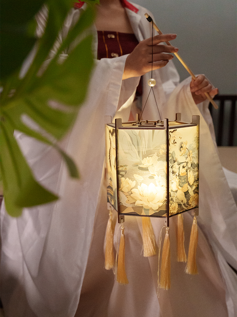 仙鹤古风灯笼 全套成品手提宫灯旗袍汉服配饰diy传统中秋节红楼梦