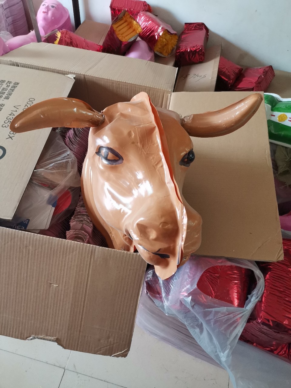 塑料牛头马头殡葬用品清明扫墓丧葬烧纸冥币花圈白事佛教纸扎纸活