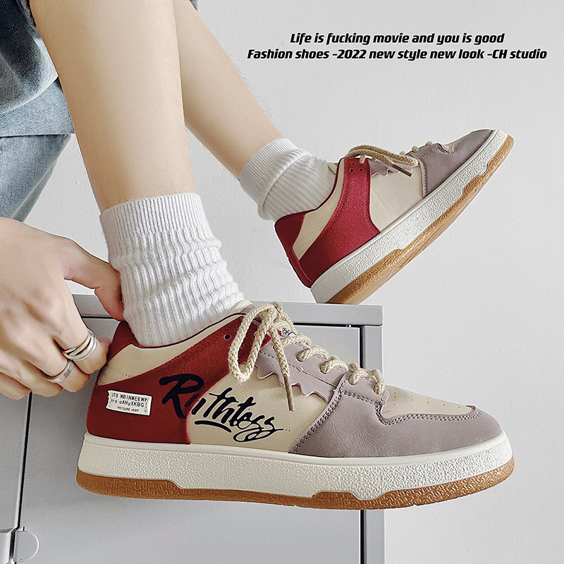 Men's Shoes 2022 New Niche Original Design Board Shoes Ins Fashion Brand Boys All-Matching Trendy Sports Casual Shoes