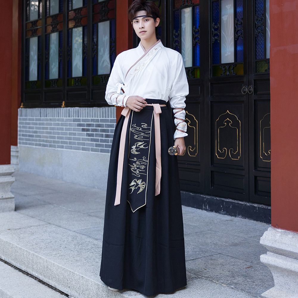 传统交领武侠风汉服男士古装公子侠客书生帅气飘逸中国风汉服套装