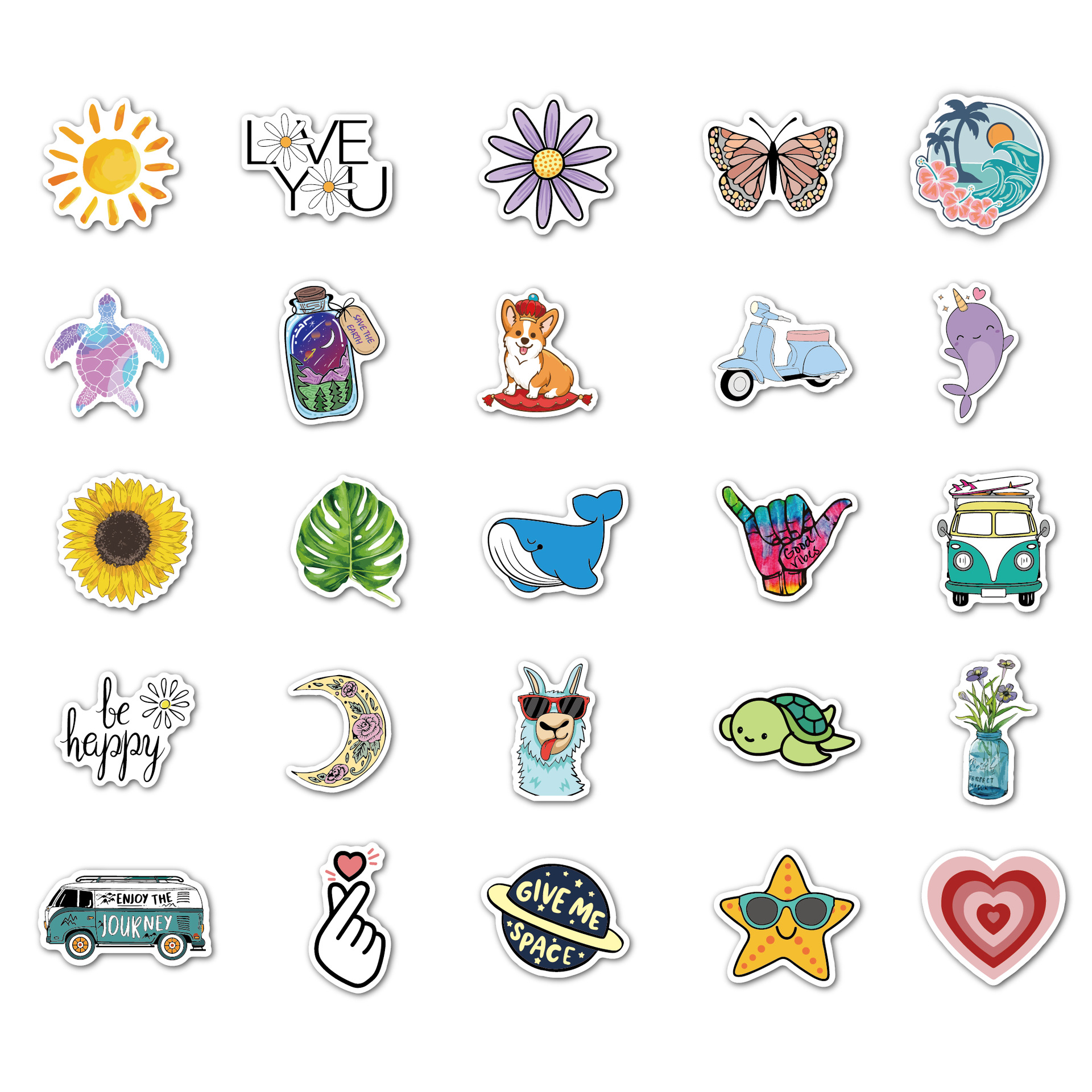 跨境儿童派对贴纸卡通动漫防水可移贴纸行李箱涂鸦贴纸印刷批发