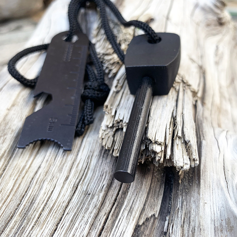 跨境热销户外打火棒镁棒 带刮片野营打火石取火棒 小号求生打火器