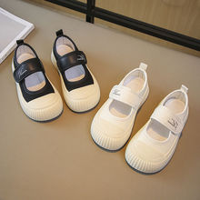 夏季透气帆布鞋2024新款方口饼干鞋轻便软底儿童运动鞋防滑儿童鞋
