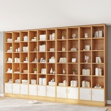 书柜带门高2米4书架落地置物架防尘家用一体整墙自由组合置物柜子