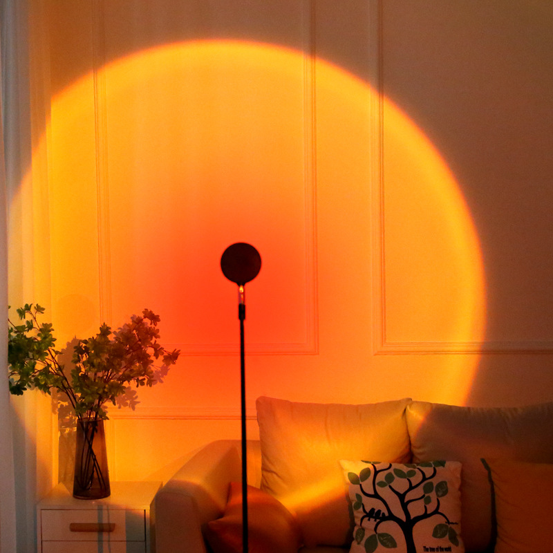 日落灯氛围感夕阳灯拍照摄影艺术网红日不落地黄昏打光投影落日灯