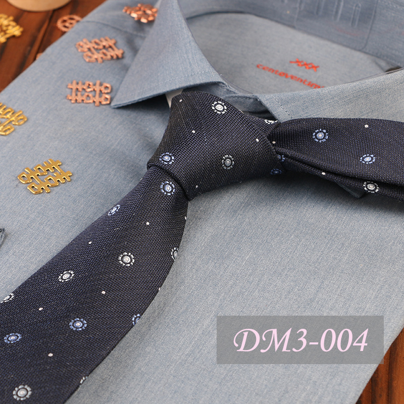 Men's Professional Business Polyester Cotton Interwoven 7cm Formal Casual Polka Dot Hand Tie Wedding Fashion Factory Direct Supply