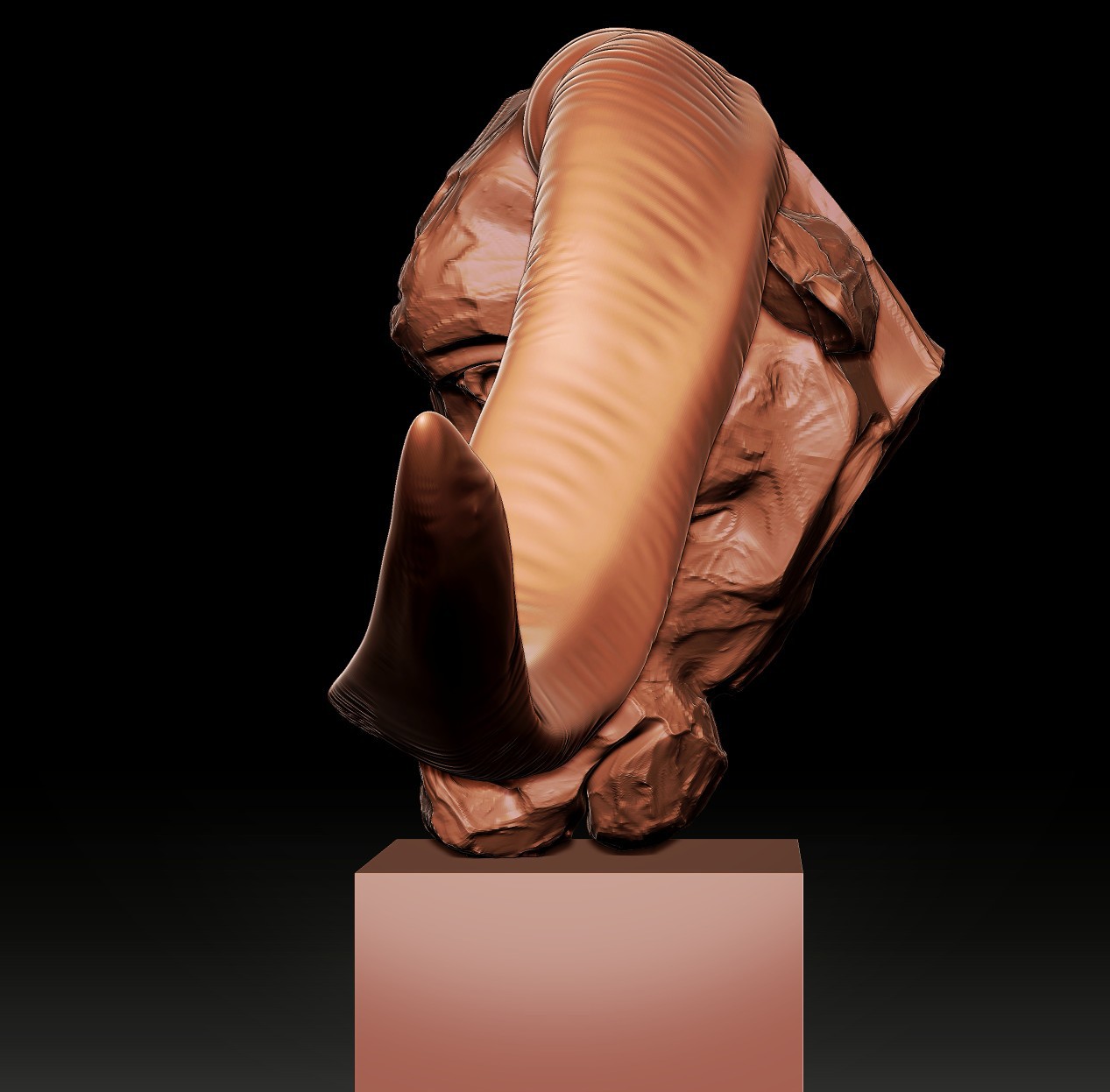 玻璃钢材质彩绘颜色可自选牛首牛头艺术品装置艺术摆件