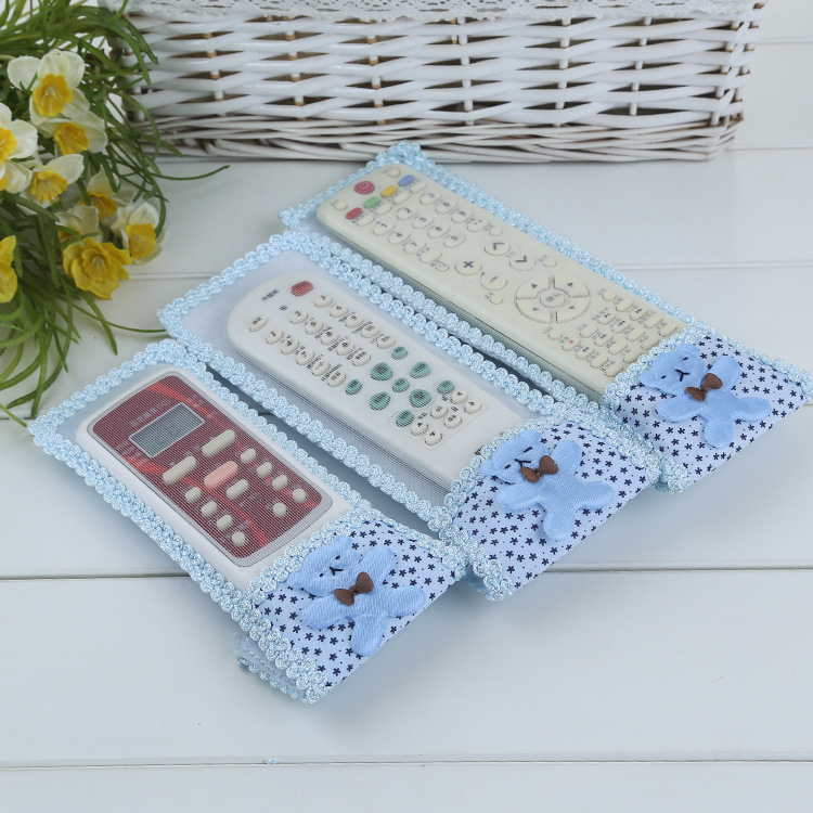 Remote Control Cover Bear Fabric Remote Control Cover Bow Protective Cover TV Air Conditioner the Cover of Remote Controller Dust Cover Wholesale