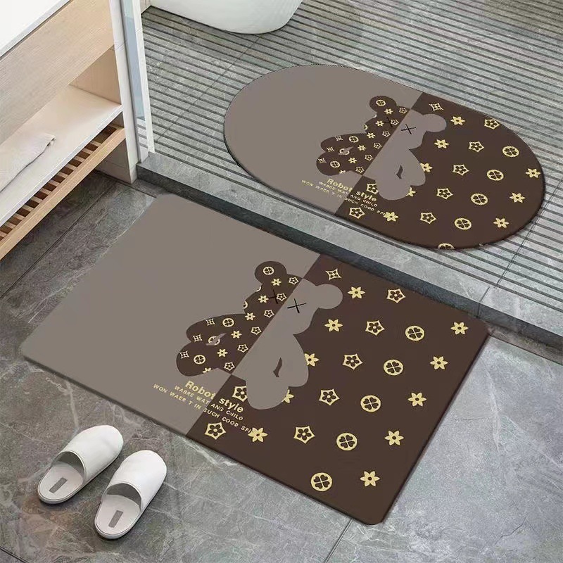 Nordic Diatom Ooze Floor Mat Quick-Drying Diatom Mud Soft Mat Hydrophilic Pad Bathroom Kitchen Door Mat Non-Slip Foot Mat