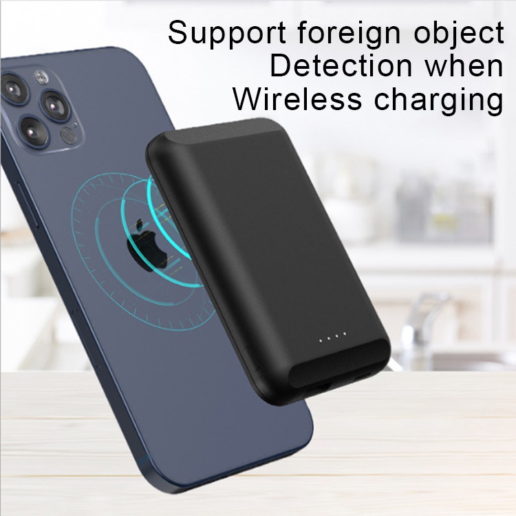 磁吸无线充5000毫安充电宝 适用苹果12magsafe5w快充移动电源订印-阿