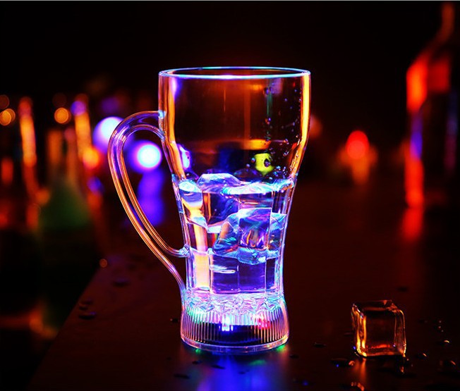 Liquid Induction Luminous Cup New Water Sensing Plastic Cup Colorful Luminous Water Cup New Coke Cup