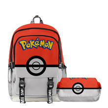 皮卡丘pokemon宝可梦宠物精灵pikachu书包背包双层笔袋两件套装