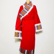 西藏民族风国潮新款秋冬男女情侣款藏袍藏族藏式藏装藏衣婚庆服装