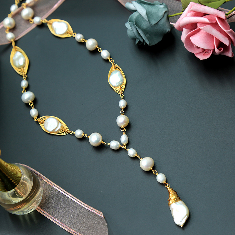 珍珠项链圈图片