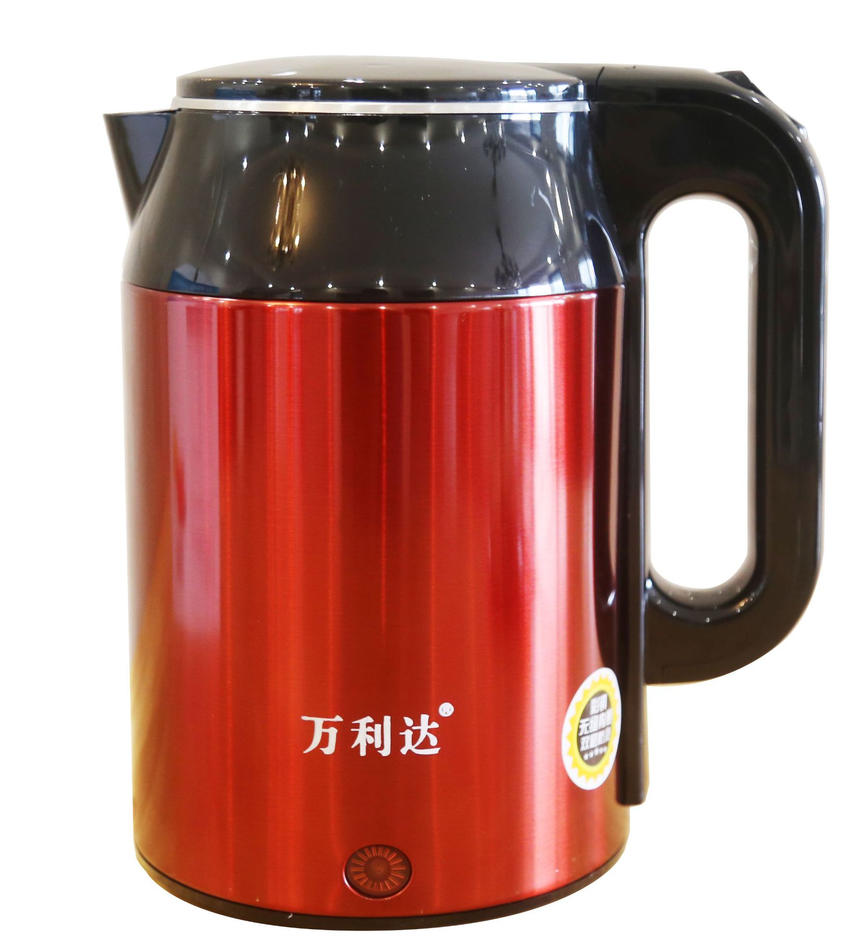 万利达9066无缝彩钢拉丝食品级电热水壶958有鏠彩钢拉丝电水壶