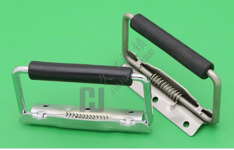 ls504-1自动回位拉手 304不锈钢弹簧折叠提手 工业把手配电箱门