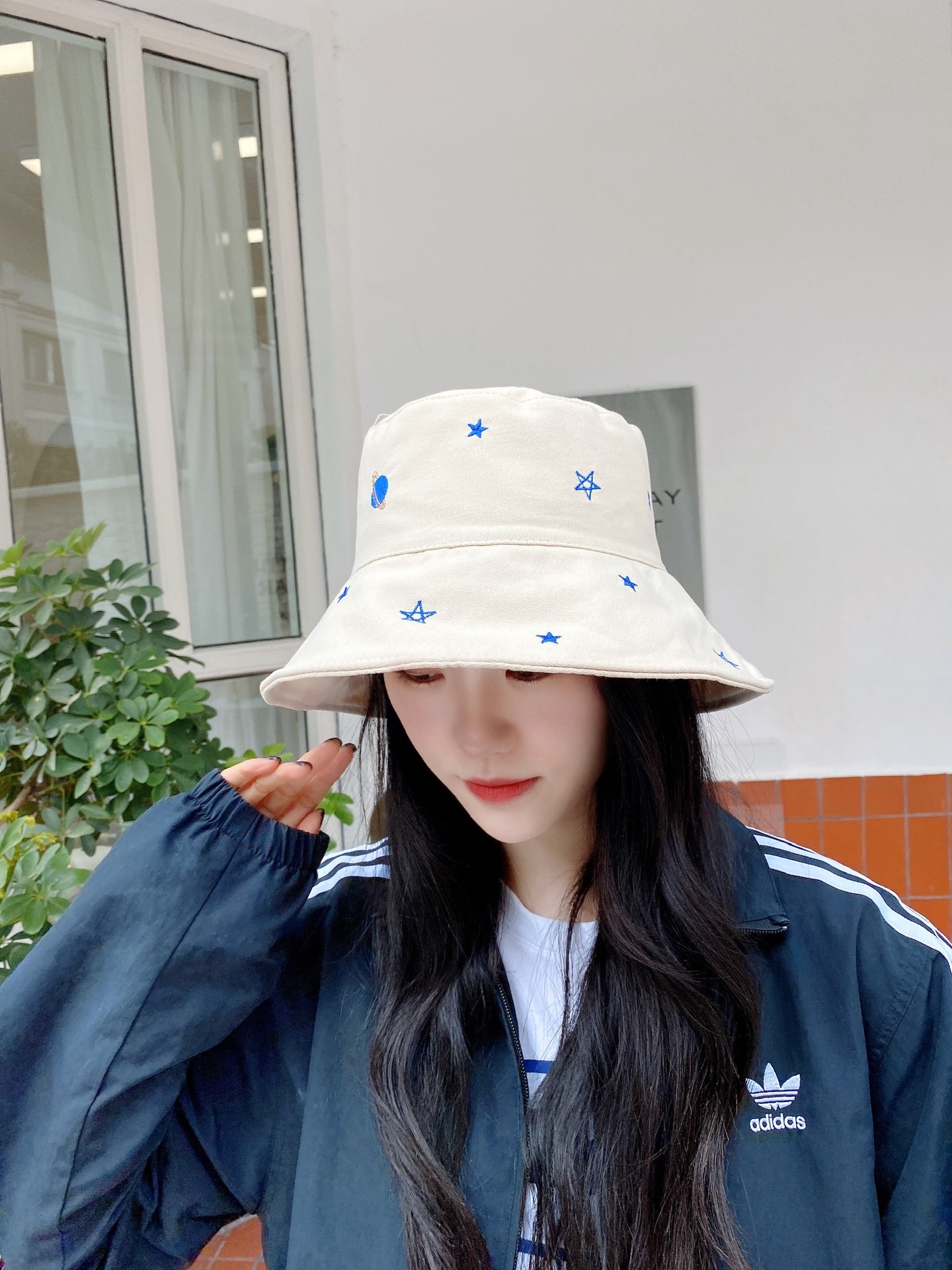 卡其色,黑色,白色,粉色,浅蓝系列渔夫帽帽檐款式/帽