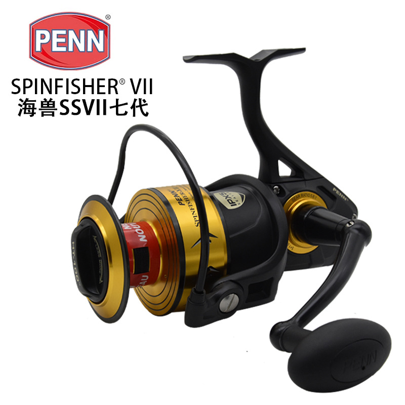 美国PENN奔乐纺车轮SSVII七代防海水远投全金属铁板海钓轮鱼线轮