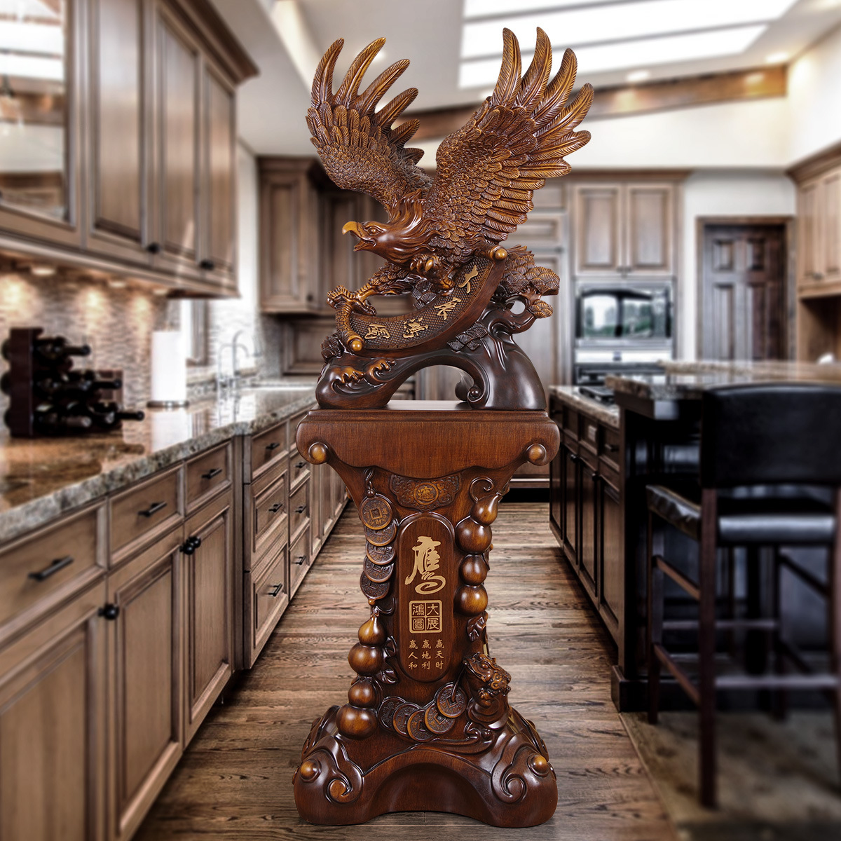 大展宏图落地款老鹰摆件公司开业礼品乔迁送礼酒店前台办公室摆设