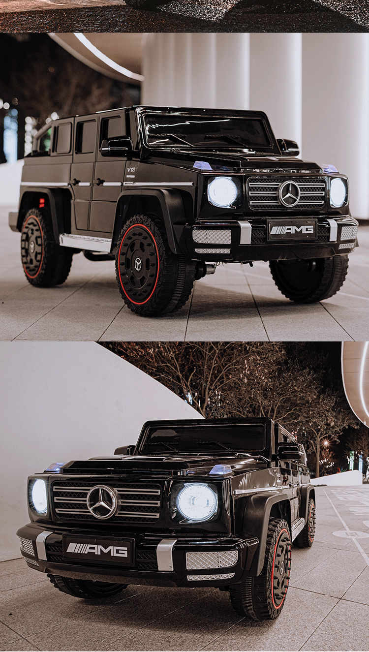 萨玛特7288奔驰g65皮卡儿童电动汽车四轮四驱越野车可带人玩具车